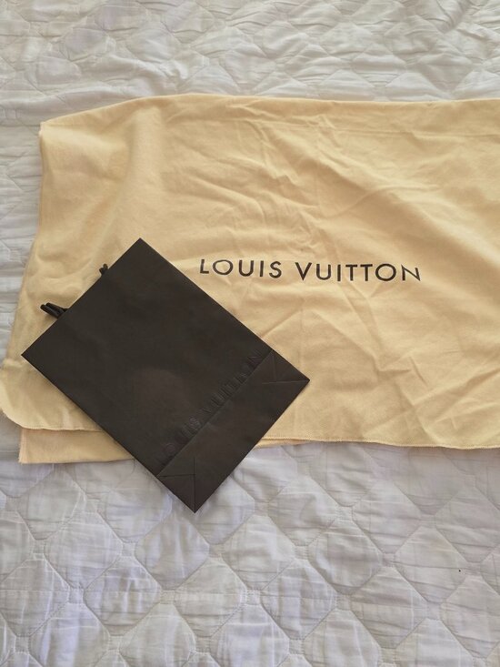 Louis Vuitton Handbags - Authentic Louis Vuitton Vintage Dust Bag 19.5x28.5 & Brown Shopping Bag Set